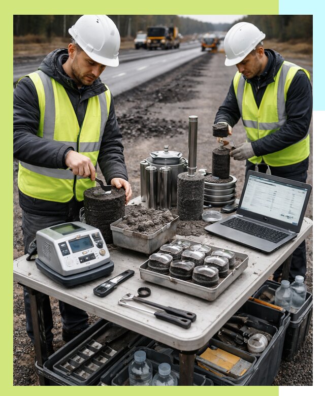 Сертификация асфальта: испытания и подтверждение в Ишиме