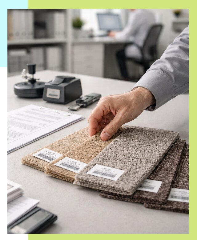 Сертификация ковролина в Ишиме от 15590 р., Алешин-Шм