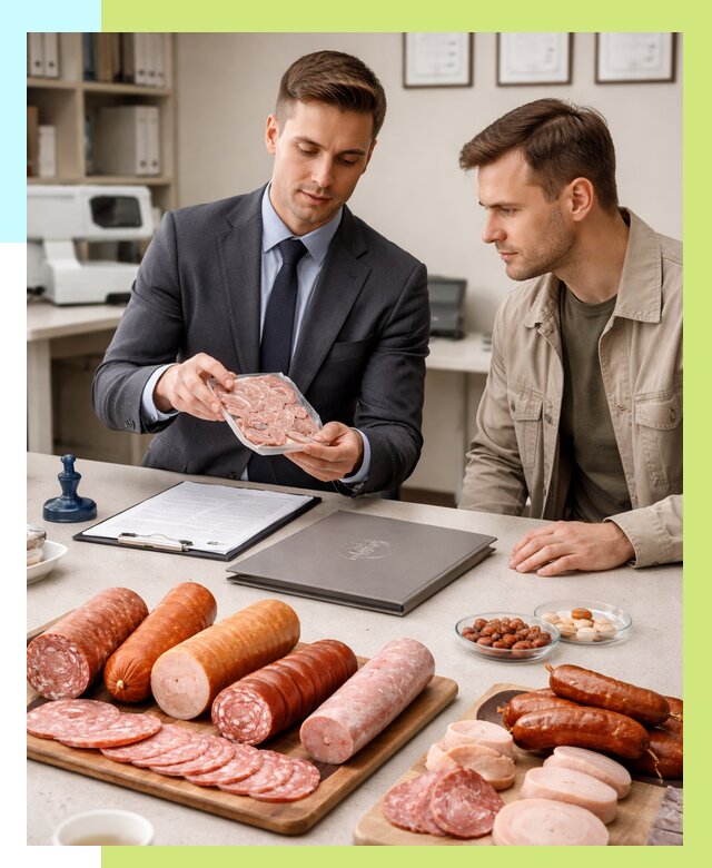 Сертификация колбасных изделий в Ишиме от 7795 р. | Алешин-Шм