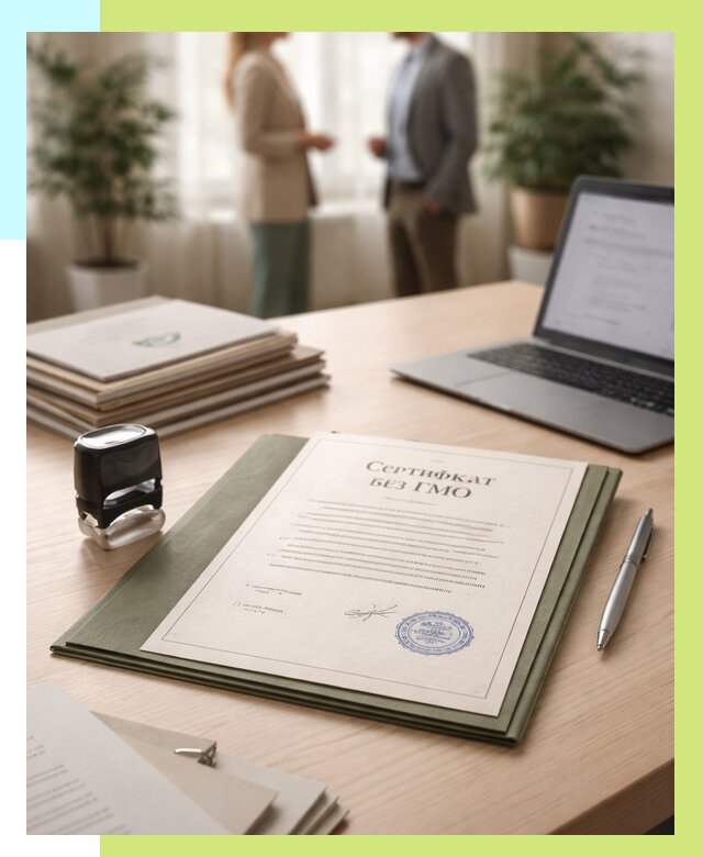 Сертификат без ГМО в Ишиме от 7795 р. оформить срочно Алешин-Шм