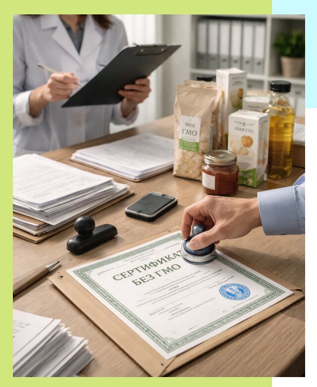 Получение сертификата Без ГМО для продукции в Ишиме